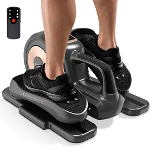 HARISON Portable Under Desk Elliptical Machine w/ Resistance Bands, 12-Speed Leg Exerciser & LCD for Seniors Home Workout (TKHR-E304) minigym Under-Desk Trainer fitness office Electric