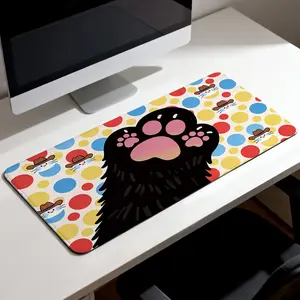 LIVEKEY 40x80cm Large Gaming Mouse Pad with White Horse Beach Design  Reinforced Stitched Edges  Anti Slip Base  Comfortable Smooth Surface for Precise Control  Perfect for Office Work  Home Use and PC Gaming