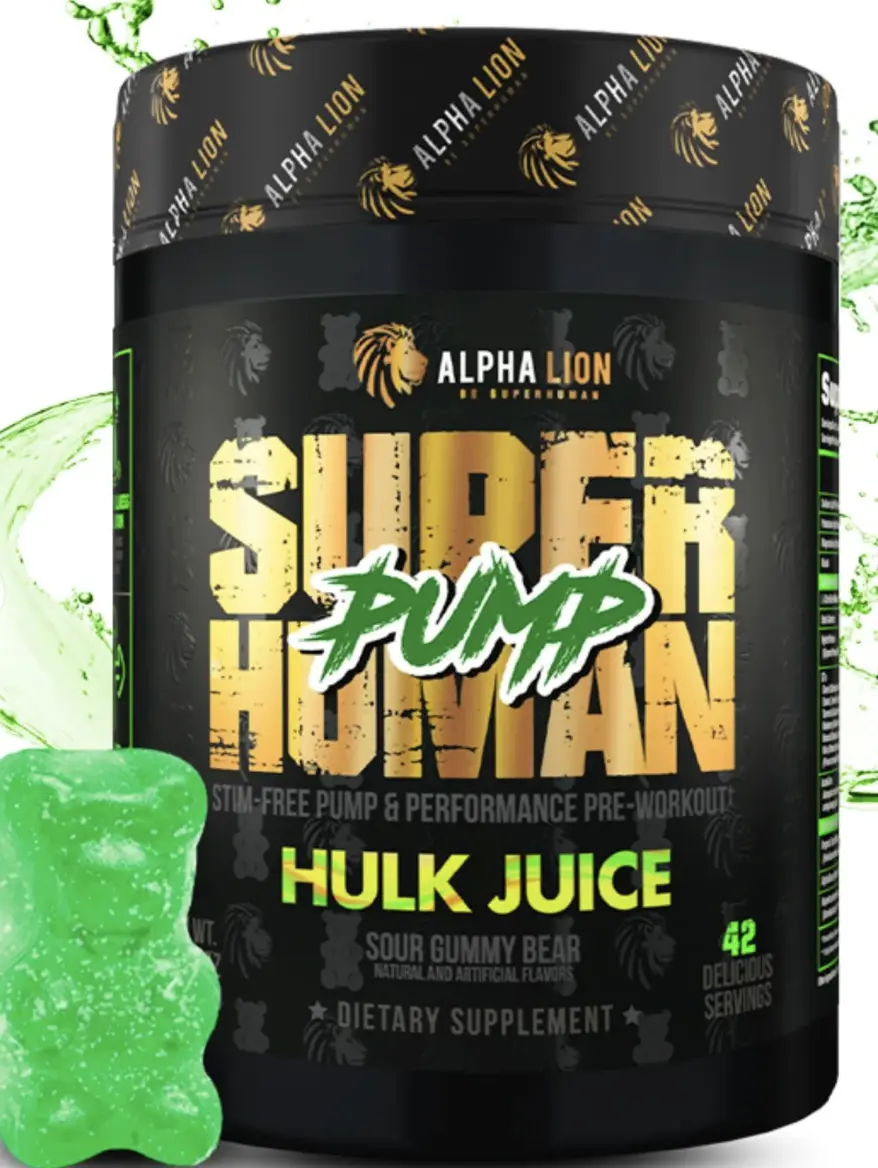 Alpha Lion SuperHuman Pump Hulk Juice Stim-Free Dietary Fitness Supplement Powder - L-Taurine-Infused for Enhanced Vascularity, Muscle Support, Intense Workouts