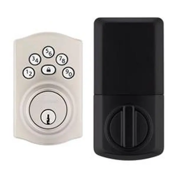 Kwikset 5043689 Residential Smart Door Lock - Satin Nickel, Single Cylinder Lock Cylinders, Metal Electronic Keypad + Key Entry, Keyless Entry, Home Protection, 1-Year Limited Parts & Labor Warranty, Smart Home Gadgets, Keypad + Keys