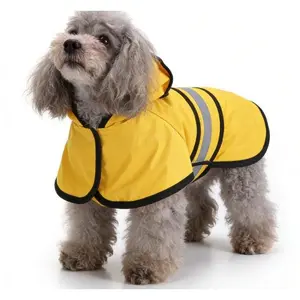 Pet Raincoat Adjustable Dog Raincoat Lightweight Waterproof for All Seasons Available Suitable for All Dog Breeds