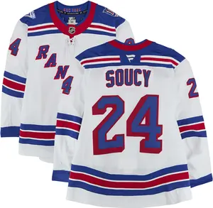 Carson Soucy New York Rangers Game-Used #24 White Set 1 Jersey from the 2025-26 NHL Season - Fanatics Authentic Certified