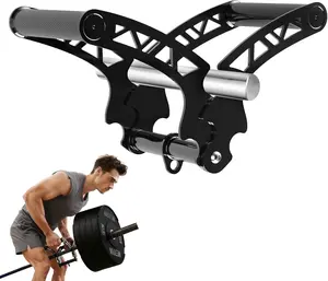 Adjustable Width T Bar Row Handle,Landmine Attachment for Barbell,U Clips Gym Landmine Handle V Bar Attachment Exercise for Back,Arm,Shoulder