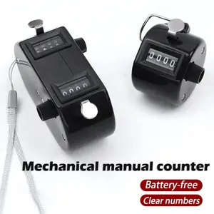 4-Digit Manual Mechanical Counter, Handheld One-Click Tally Counter, Ideal for Coaching, Golf, Sports, School Events & Warehouse Inventory, Display