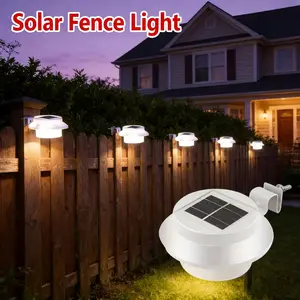 Solar Fence Light Ip44 Outdoor Wall Lamp, Light Solar Powered, Suitable for Fences, Deck, Stairs, Backyard, Solar Landscape Lights, Yard Lighting
