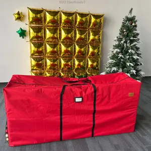 12 FT Christmas Tree Storage Bag,65x30x20 IN Heavy Duty 600D Oxford Fabric,Side Mesh Pockets,Reinforced Handles,Dual Zippers Wide Opening,Extra Large Storage for Big Xmas Tree & Decorations BallsXXAllDayGoods7