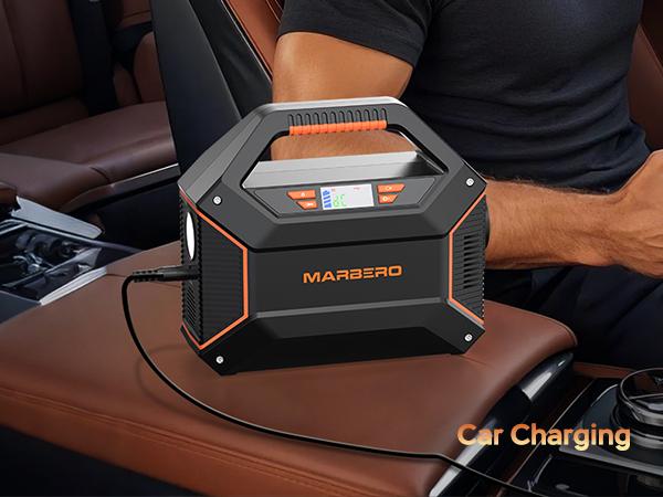 MARBERO 155Wh Portable Power Station 9 Output Ports with 2 x 100W  AC Outlets(150W Surge) Built-in Flashlight for Home Camping Essentials Hurricane Emergency