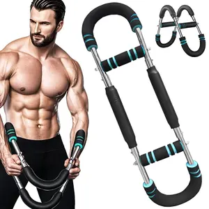 60-110lb Adjustable Chest Workout Equipment, Portable Power Twister Bar,Adjustable Resistance (60-110 lbs) Chest Workout Equipment,Forearm Power Exercise bar , pectoralis spinalis Device,Portable Detachable Design