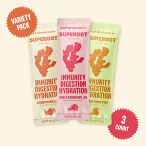 Superoot Immunity & Hydration Superfood Drink Mix - Vitamin C & Electrolytes - Variety Pack | 3 count