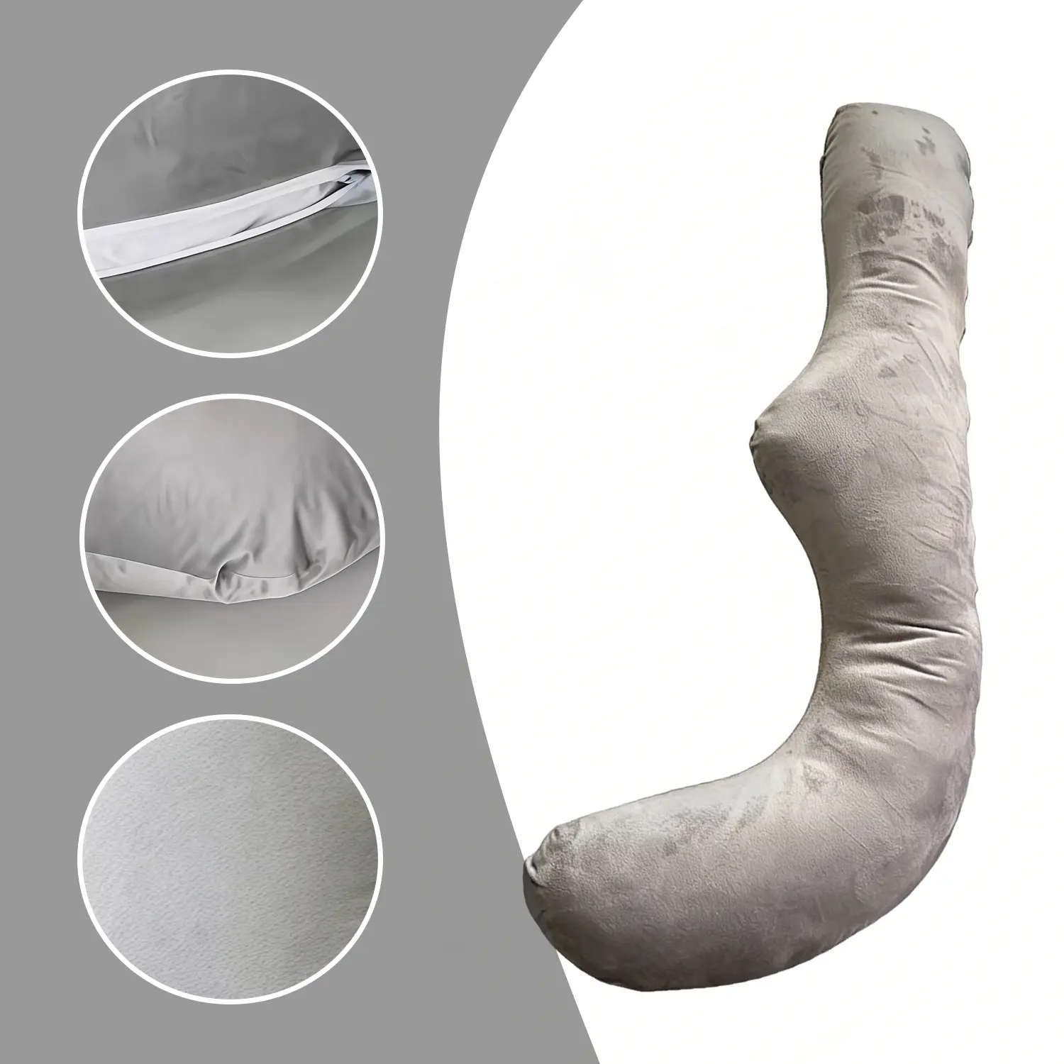 J-Shape Pillow - Soft Comfortable Design with J-Shape Fits Your Neck and Shoulders, Ideal for Home-Office Travel, Relax Any Setting, Versatile Bedding Accessory