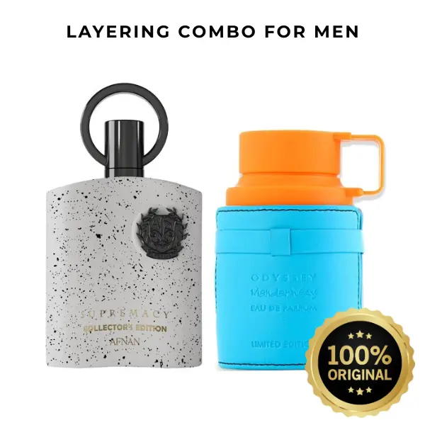 Men's Cologne Combo - Armaf Odyssey Mandarin Sky Limited Edition Citrus Woody EDP Spray (3.4 Oz) & Afnan Supremacy Collector's Edition Aromatic Signature Scent Fragrance (3.4 Oz)