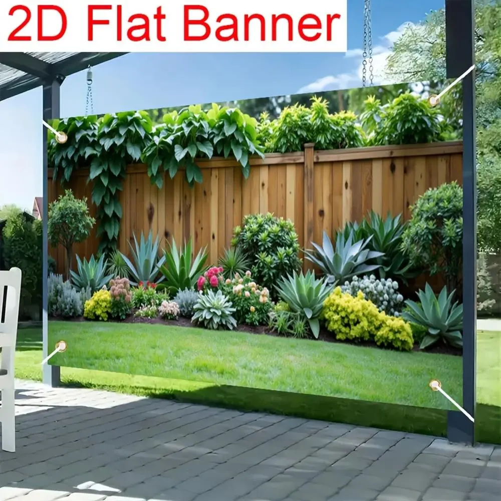 2D Flat Polyester Fabric Photography Backdrop Banner - HD Print Garden Scene, Soft, Lightweight, Foldable, Machine Washable Photography Prop for Birthday Party, Studio Shooting, Photography Props