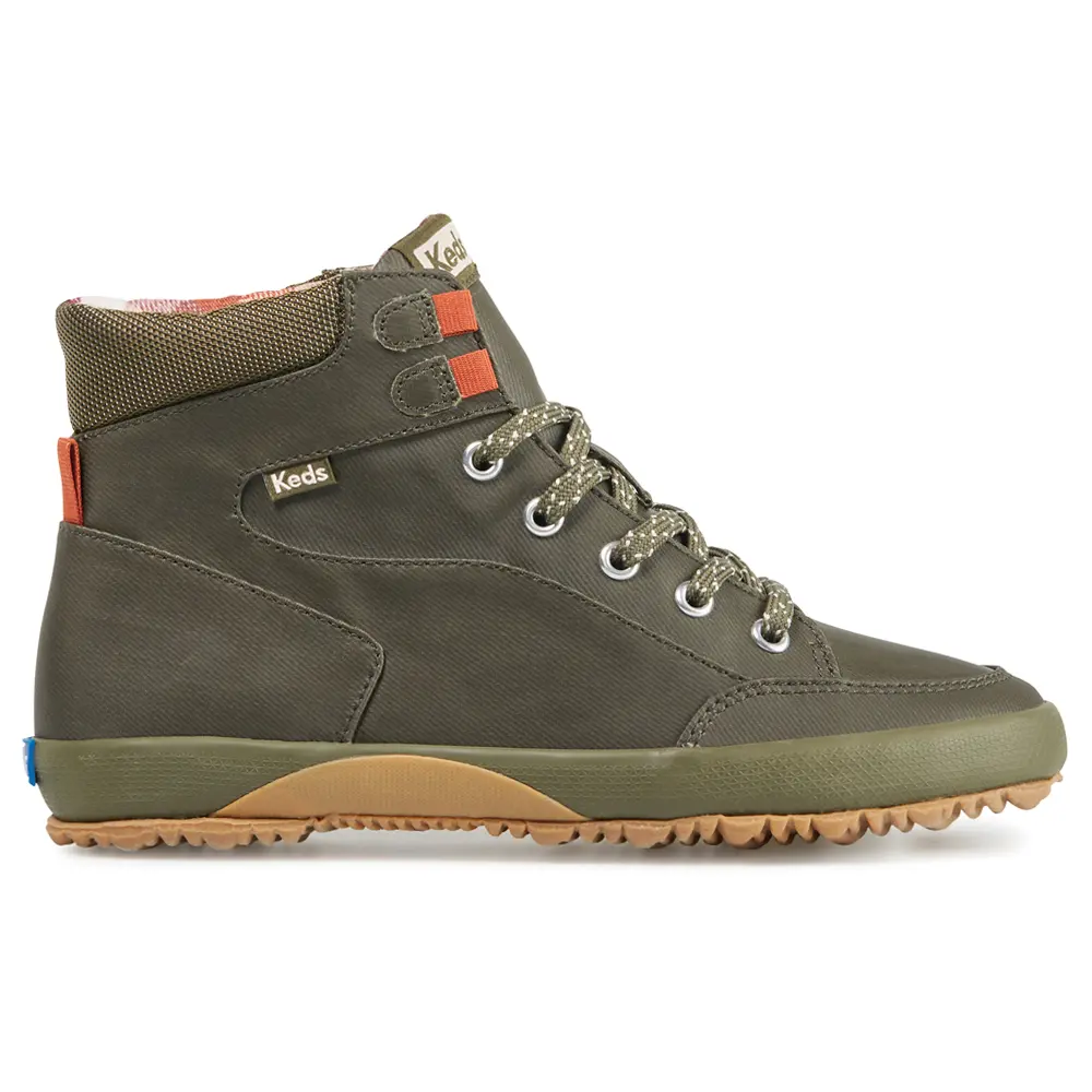 Keds Womens Scout Iv Splash Canvas Lace Up Casual Boots Ankle Low Heel 1-2" - Green