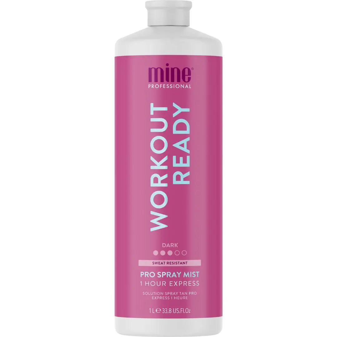 MineTan Workout Ready Spray Tan Solution - 1-Hour Express Sweat-Proof Normal Skin Tan for Adults, with Coconut Oil, Rosehip Oil, Caffeine, Vitamin C, Guarana - Professional Salon Body Care Products Mist, Moisturizer