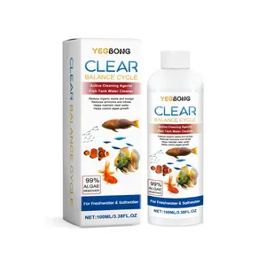 100ML Aquarium Water Clarifying Agent - Biological Enzyme-Powered Cleaner, Algae Remover for Freshwater, Saltwater Fish Tanks