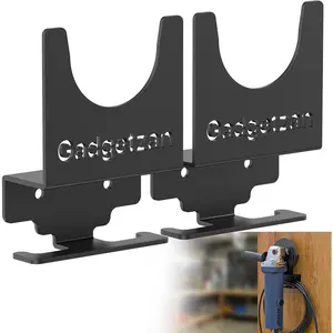 Wall Mount Polisher Holder, Angle Grinder Holder for 5 Inch Grinder/Polisher/Cutter, Hanger Bracket for Vertical Tool Storage - 2 Pack