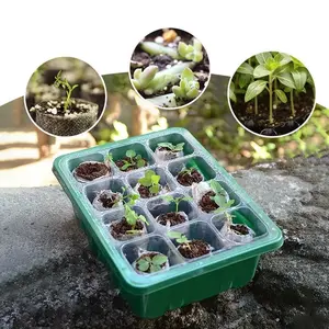 5-Piece Seed Germination Tray Set for Seedling and Transplanting, Adjustable Humidity and Ventilation, Mini Greenhouse for Better Seed Sprouting, Grow Kit, Durable Growing Tray