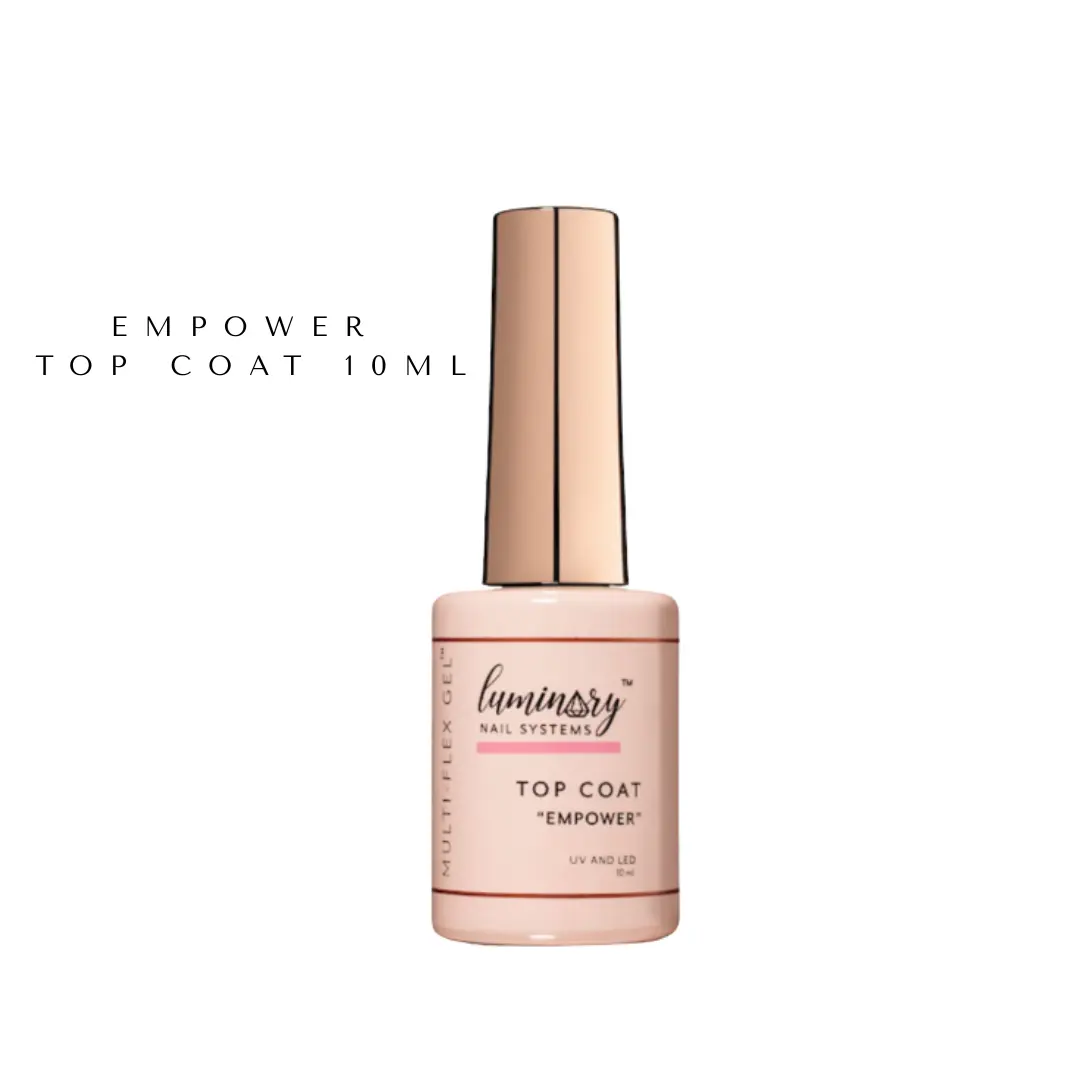 Luminary Empower Top Coat Gel Nail Polish 10ml Multi Flex Shine No Wipe UV LED Friendly