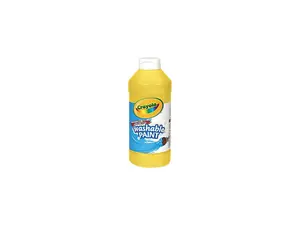Washable Paint, Yellow, 16 Oz
