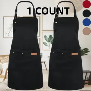 Adjustable BBQ Apron with 3 Pockets–1 Count Unisex Polyester Apron , Apron for Baking, BBQ & Crafts,Valentine's Day Gift,Breathable Home Kitchen Aprons,Apron for Women,Apron for Cooking
