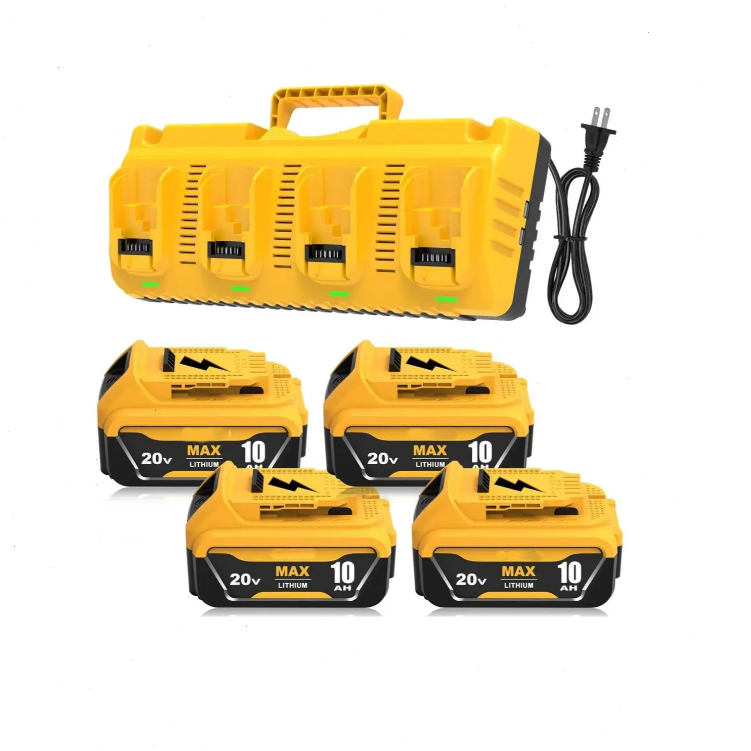 Cordless Tool Lithium High-Capacity Upgraded Replacement Battery - 20V for DeWalt System, 8.0/10.0/12.0 Ah (8000mAh Option), Compatible with DCB206, DCB204, DCD/DCF/DCG Series, High-Capacity Cordless Tool Accessories for Adjusting, Assembling, Upgraded Ba