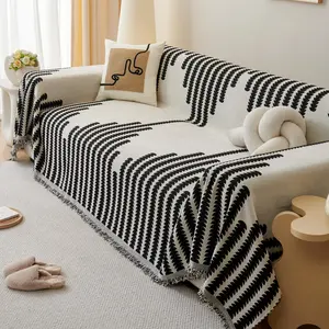 Boho Style Sofa Cover, Soft & Durable Universal Sofa Protector, Washable Sofa Slipcover, Sofa Furniture Protector for Home Living Room, Sofa Protector for All Seasons