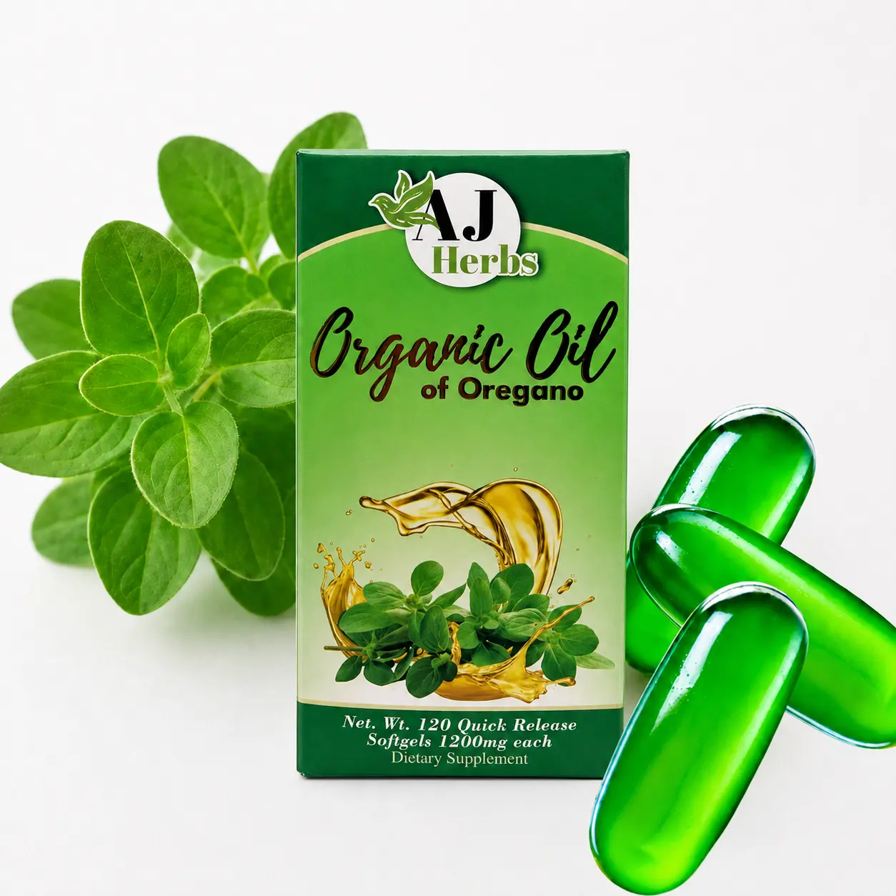 Organic Oil of Oregano Capsugel 120 count - Aceite de Oregano Organico