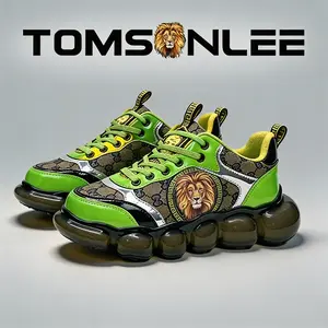 Men's Air Cushion Thick Sole Sneakers, Trendy Casual Sports Shoes for Outdoor & Street