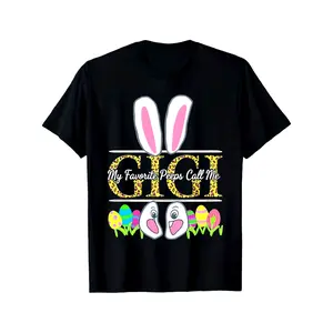 Easter Bunny Ears & First Easter Eggs T-Shirt - Family Matching Outfits for Women/Mom/Grandma, Spring Holiday Party Outfit, Cotton Short Sleeve Round Neck Tee, Unisex Fit, Slight Stretch, Easter Egg Hunt Gift (My First Easter Eggs)