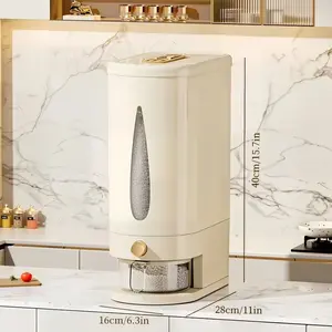 New Upgraded 5KG/11LB 10KG/22LB Grain Storage Container, Moisture & Insect Resistant Reusable Rice Dispenser with Measuring Cup for Rice, Beans, Flour, Pet Food for Dogs & Cats