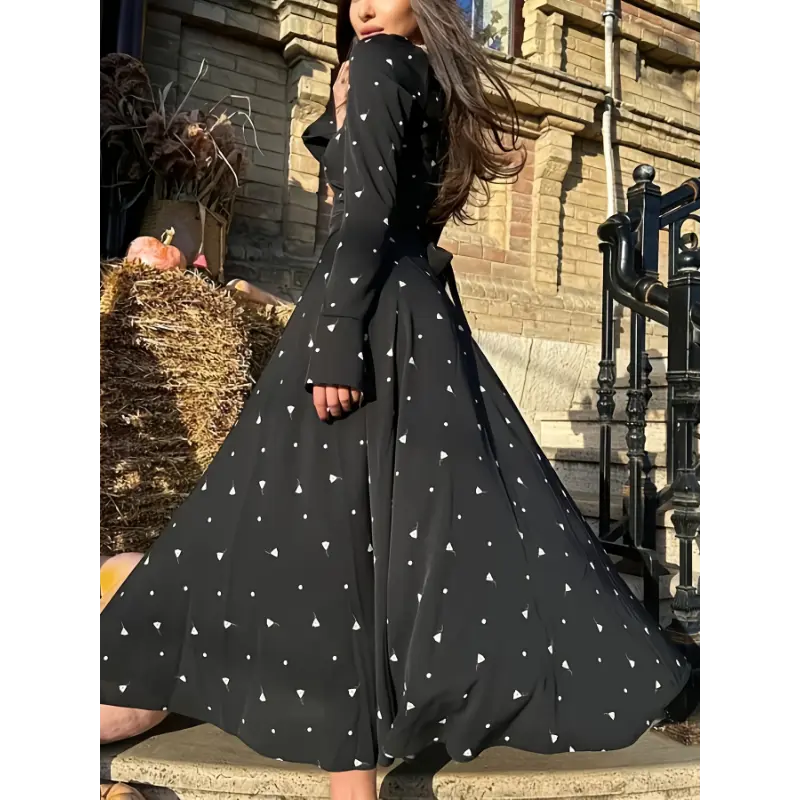 slim fit dress slacks Modest floral fall dresses for women main image 0