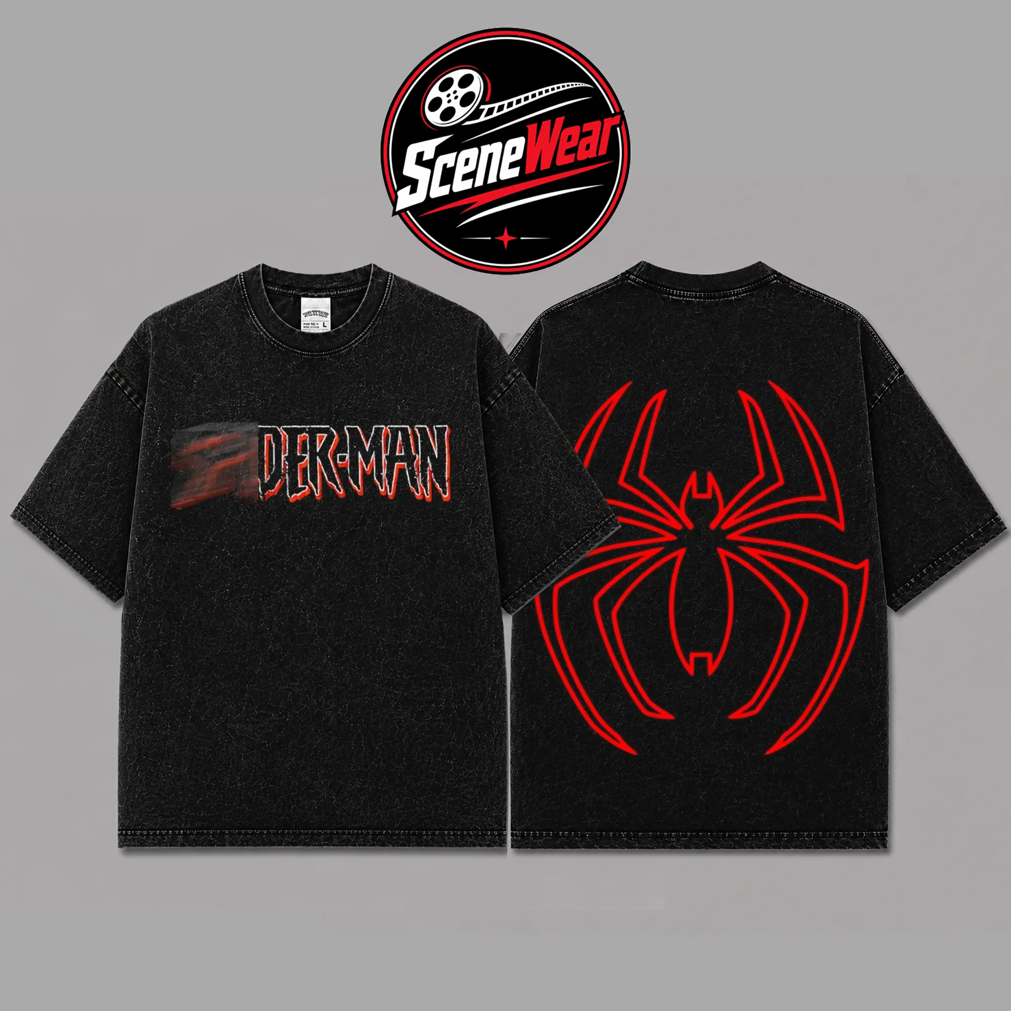 Spidey Brand New Day Inspired Oversized Black Graphic T-Shirt V7, Comic Fan Tee, Vintage Y2K Superhero Streetwear Shirt, Retro Movie Style Cotton Unisex Top, Gift for Hero Fans