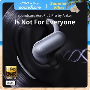soundcore AeroFit 2 Pro by Anker, Dual-Form Earbuds, Open-Ear and Active Noise Cancellation Forms, 5-Level Adjustable Ear Hooks for Dual Forms, Hi-Res Audio with LDAC, AI Clear Calls, IP55, Wireless Charging outdoorfun