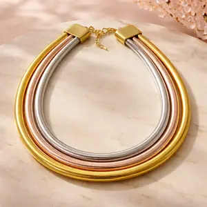 Triple Threat Luxe- Beaded layered Necklace