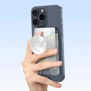 Portable Magnetic Smartphone Wallet Card Holder with Kickstand for Summer, Durable Magnetic Wallet Mount Stand for iPhone Cases 15 14 13 12 Series, Phone Accessories for Magsafe Wallet Stand, Travel Gadgets, Durability