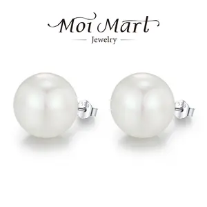 MOI MART Elegant s925 Sterling Silver Synthetic imitation Pearls Earrings – Perfect for Weddings and Special Occasionss High Quality
