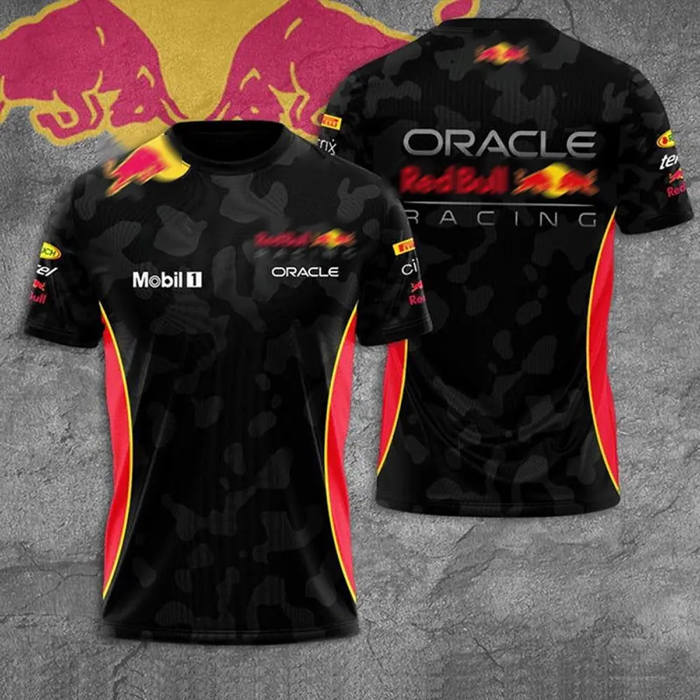 #4 Red Bull Motorsport 3D Racing Jersey - Men’s/Women’s Performance Athletic Tee, Breathable Lightweight Crew Neck, Speed Graphic Fan Apparel