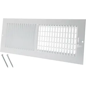 16 x 6 Inch [Duct Opening] Air Vent Covers for Wall or Ceiling - High Airflow 2 Way Steel Ventilation - Adjustable Wall/Ceiling Register, 17-3/4 Inch x 7-3/4 Inch [Overall Dimensions]