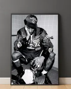 Kobe Champion Poster, Black and White NBA Photography. Unframed.