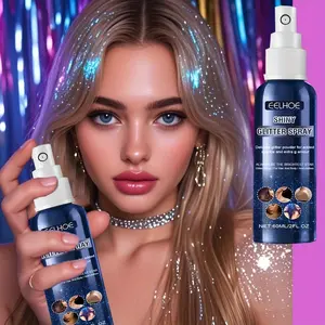 Multipurpose Glitter Spray for Hair, Body, and Face, Fine Mist Shiny Glitter Powder, Shimmering Body Glitter, Party Accessory, Perfect for Festive Occasions, Body Shimmer Spray