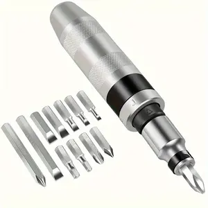 13pcs Impact Screwdriver Set, Shock Screw Driver Chisel Bits, Multifunctional Screw Extractor Remover Repair Set, Repair Tool Set