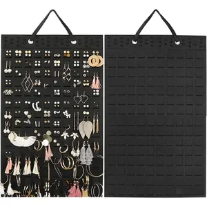 Hanging Earrings Organizer & Holder - 20 Hooks, Holds Up To 300 Pairs, Compact Design, Soft Material, Earring Hanger & Display for Women & Girls - 1 Pack