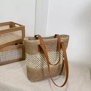 Bohemian Large Women's Straw Tote - Summer Beach Shoulder Bag With Tassel Detailing, Machine Washable, Woven Design, Suitable For Vacation Or Everyday Use, Lazy Commuter Tote Bag, Crossbody Backpack for Adventure