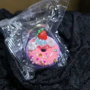 Purple & Pink Donut Keychain