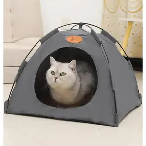 Foldable Pet Tent with Mat - Ideal for Outdoor Travel and Camping - Suitable for Cats and Dogs - Perfect Nest for Pets in All Seasons,Cozy cat house pet nest