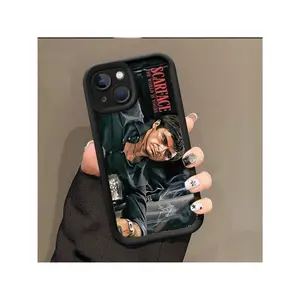 A Mobile Phone Case Featuring A Male Deity Design, Embodying Understated Luxury In Black. It Offers Full-Body Protection, Is Shockproof And Drop-Resistant, Made From Thickened TPU. Compatible With Apple Models 16, 15, 14, 13, 12,