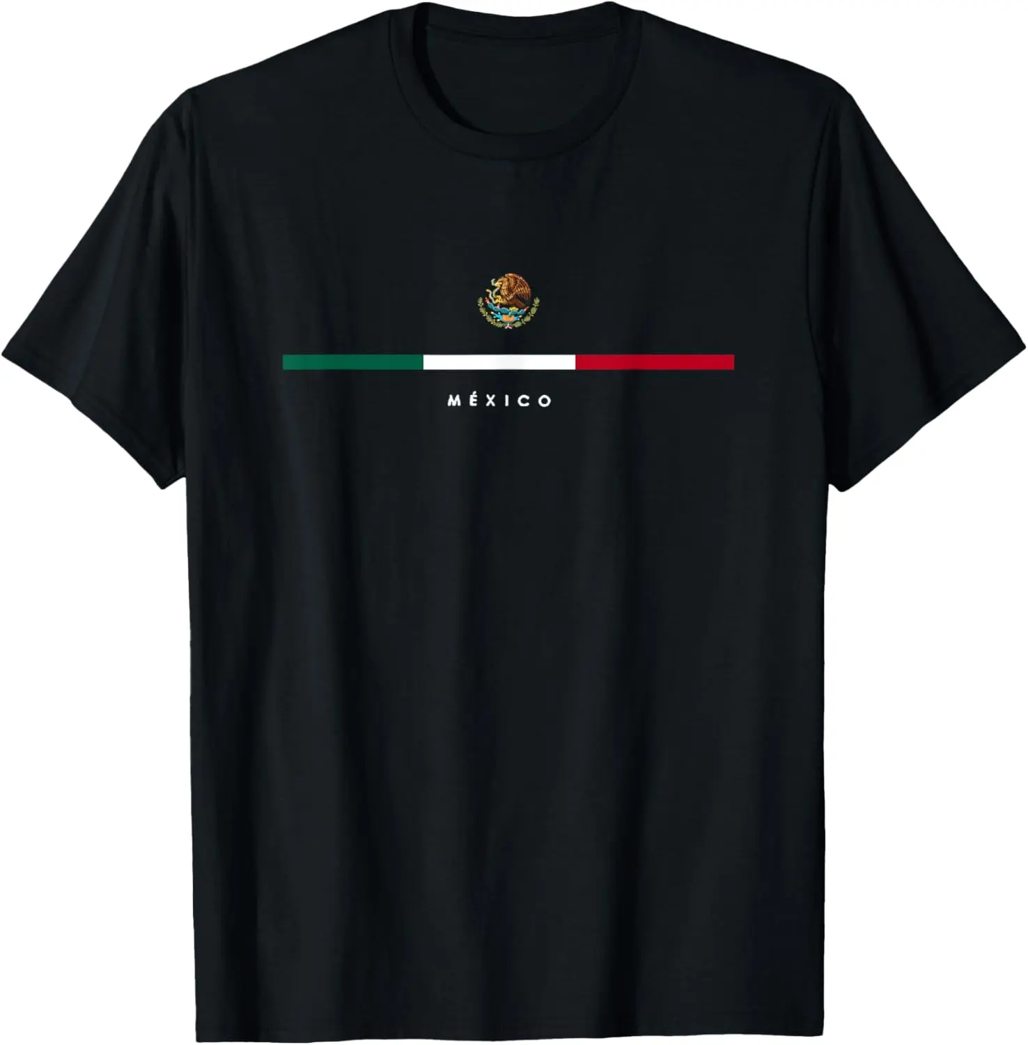 Graphic T-Shirt for Women, Vintage Distressed Mexican Flag Print, 100% Cotton Shortsleeve, Large Sizes Available
