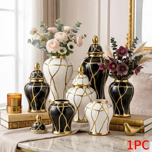 Nordic Style Ceramic Vase with Lid Option, Elegant Home Decor Flower Arrangement Container, Gift Idea for Interior Decoration, Nordic Design, Decorative, Minimalist