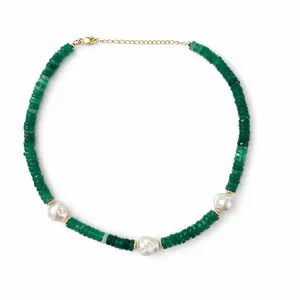Luck Pearl Beaded Necklace, Dainty Bead Necklaces for Women's Fashion Costume Jewelry Accessories, Dainty Necklaces