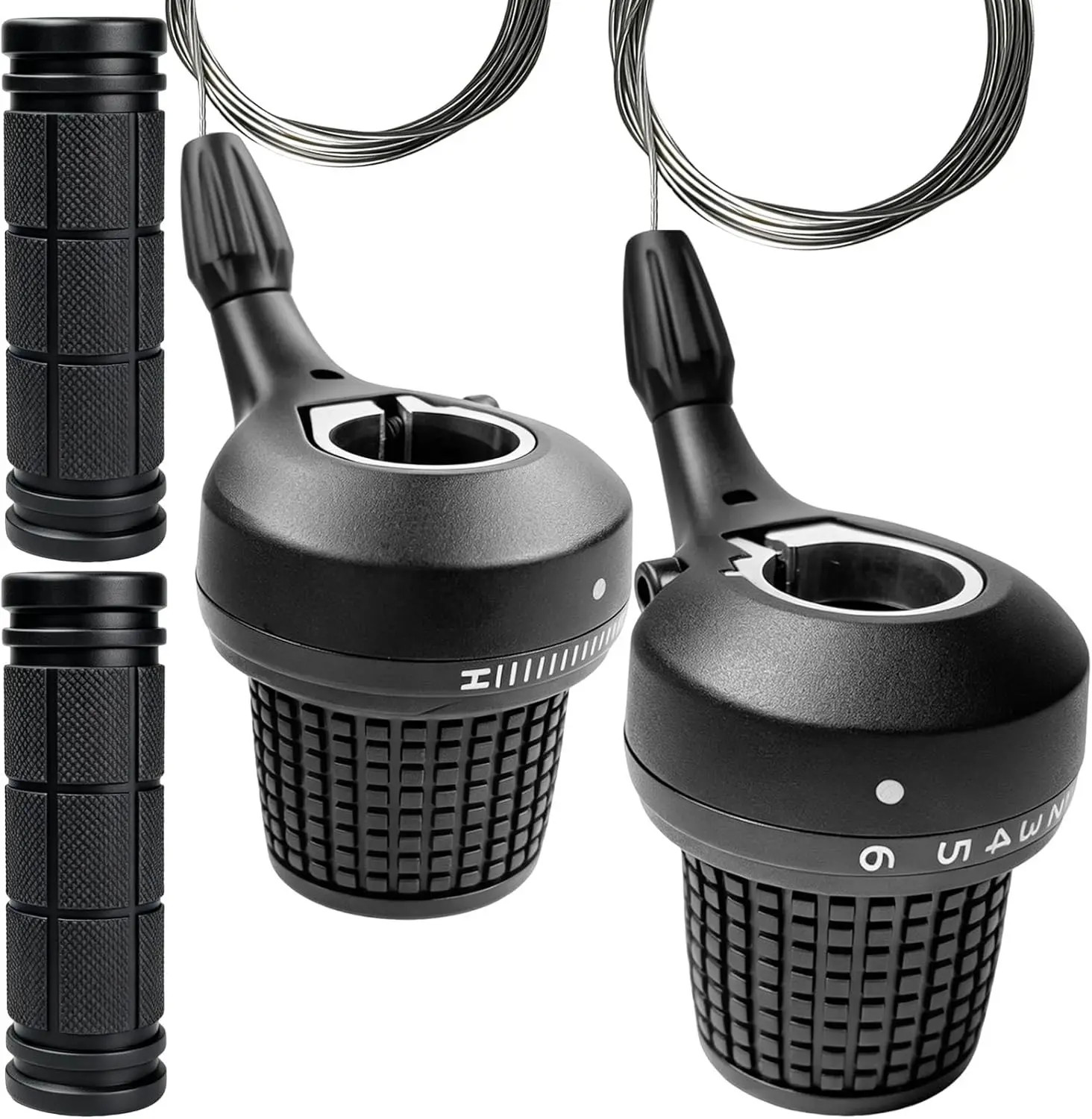Bicycle 18 Speed Shifter Twist Shifter Lever 3x6 Speed Grip Shift | 18 Speed Shifter Lever, Bicycle Twist Grip Lever 3x6 Speed Bike Shifter for MTB Mountain Bike 1 Pair
